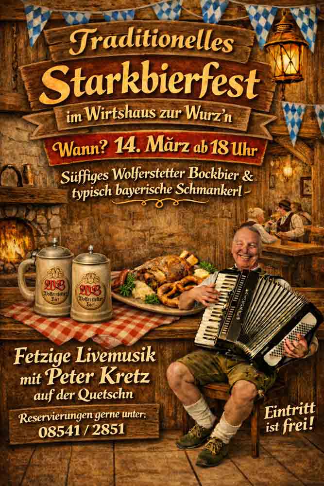 Sabrina zapft frisches Bier im Wirtshaus zur Wurz’n